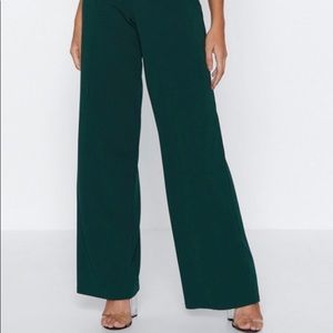 Wide leg green pant